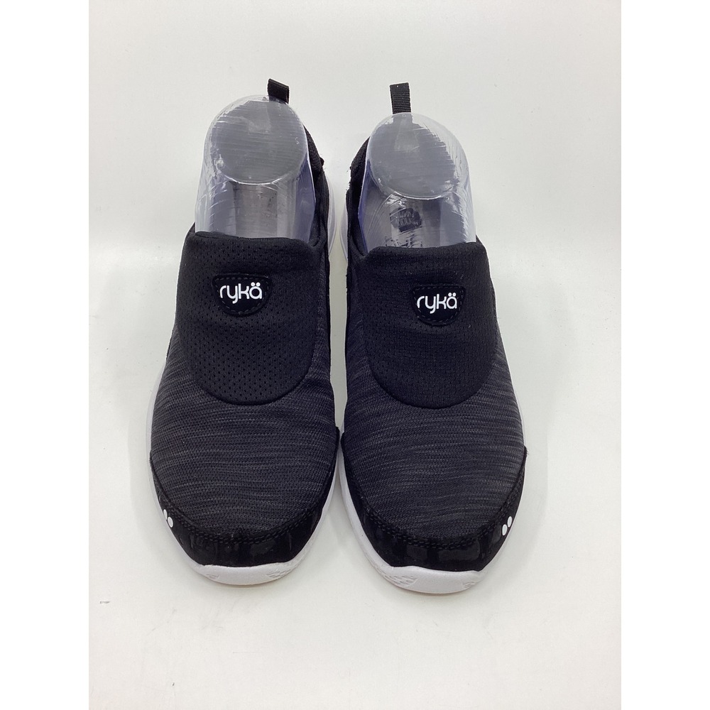 Ryka Womens Black Slip On Walking Shoes Memory Foam Sneakers Size 8M